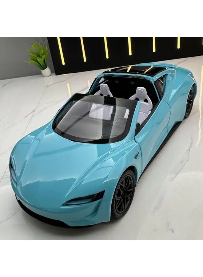 C2416 Blue 1 24 Scale Alloy Car Model Collectible Metal Vehicle Decoration Gift - Image 1